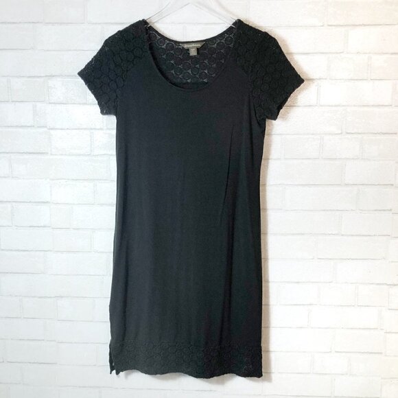 Tommy Bahama Black Eyelet Shift Dress Size S - Picture 1 of 4